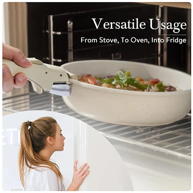 5-Piece Non-Stick Cookware Set Aluminum Alloy Pots and Pans with Lids White-3