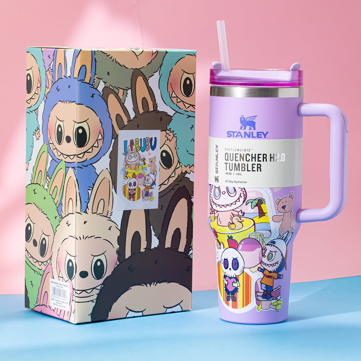 Stanley x Labubu Comical Fun Lavender Quencher H2O Tumbler [Limited Edition]-0