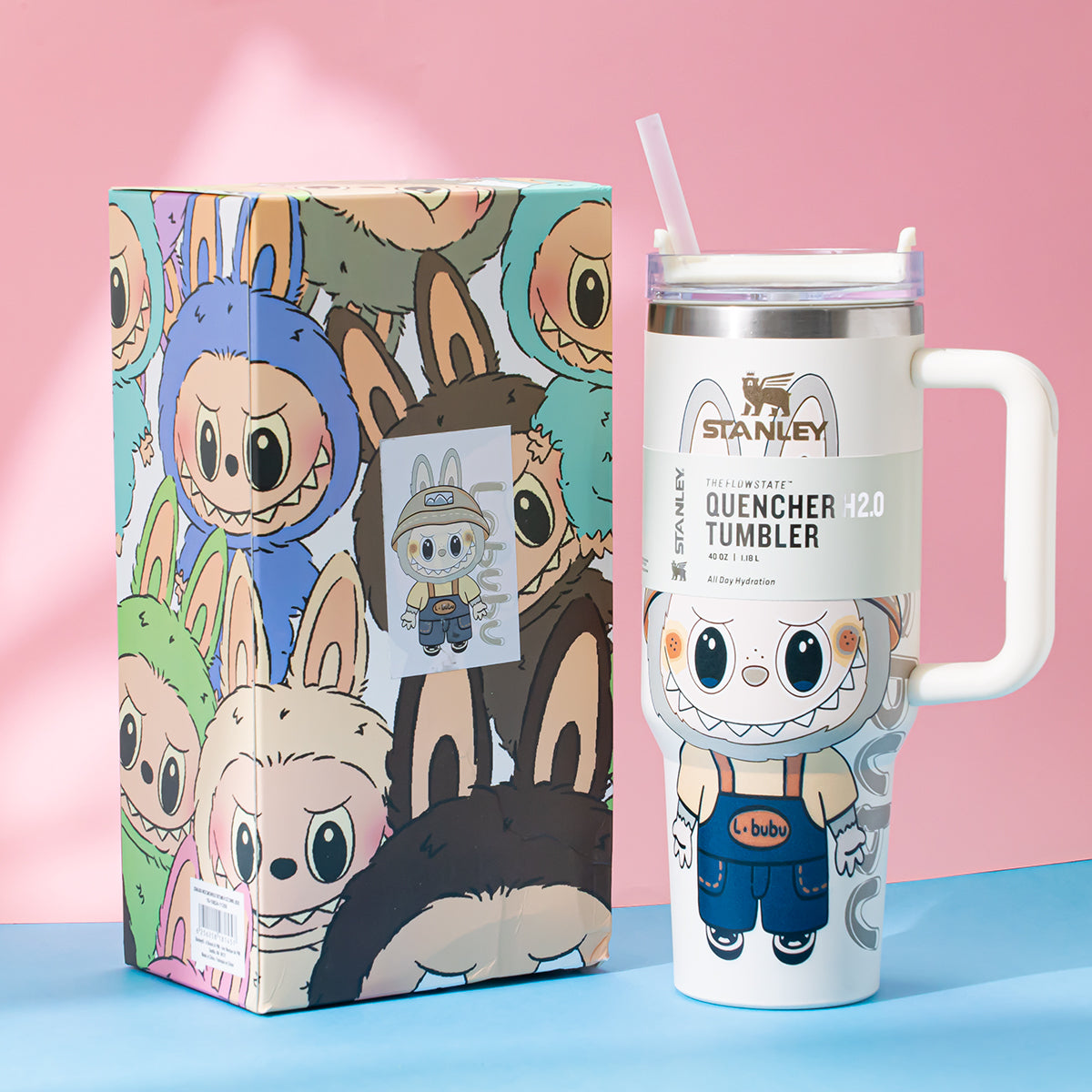 Stanley x Labubu Farm Adventure White Quencher H2O Tumbler [Limited Edition]-0